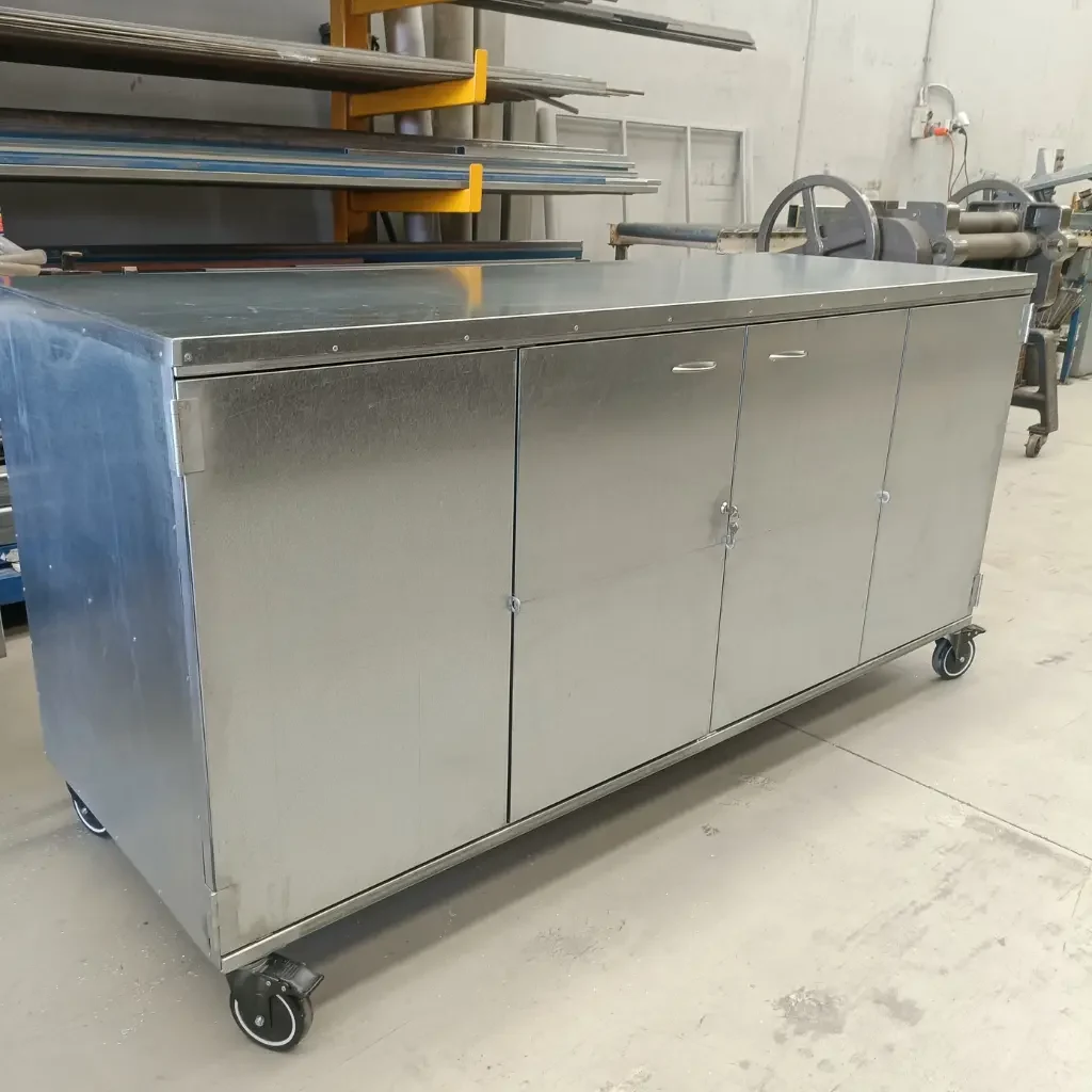 Custom sheet metal cabinet with CNC folded panels manufactured in our Melbourne workshop