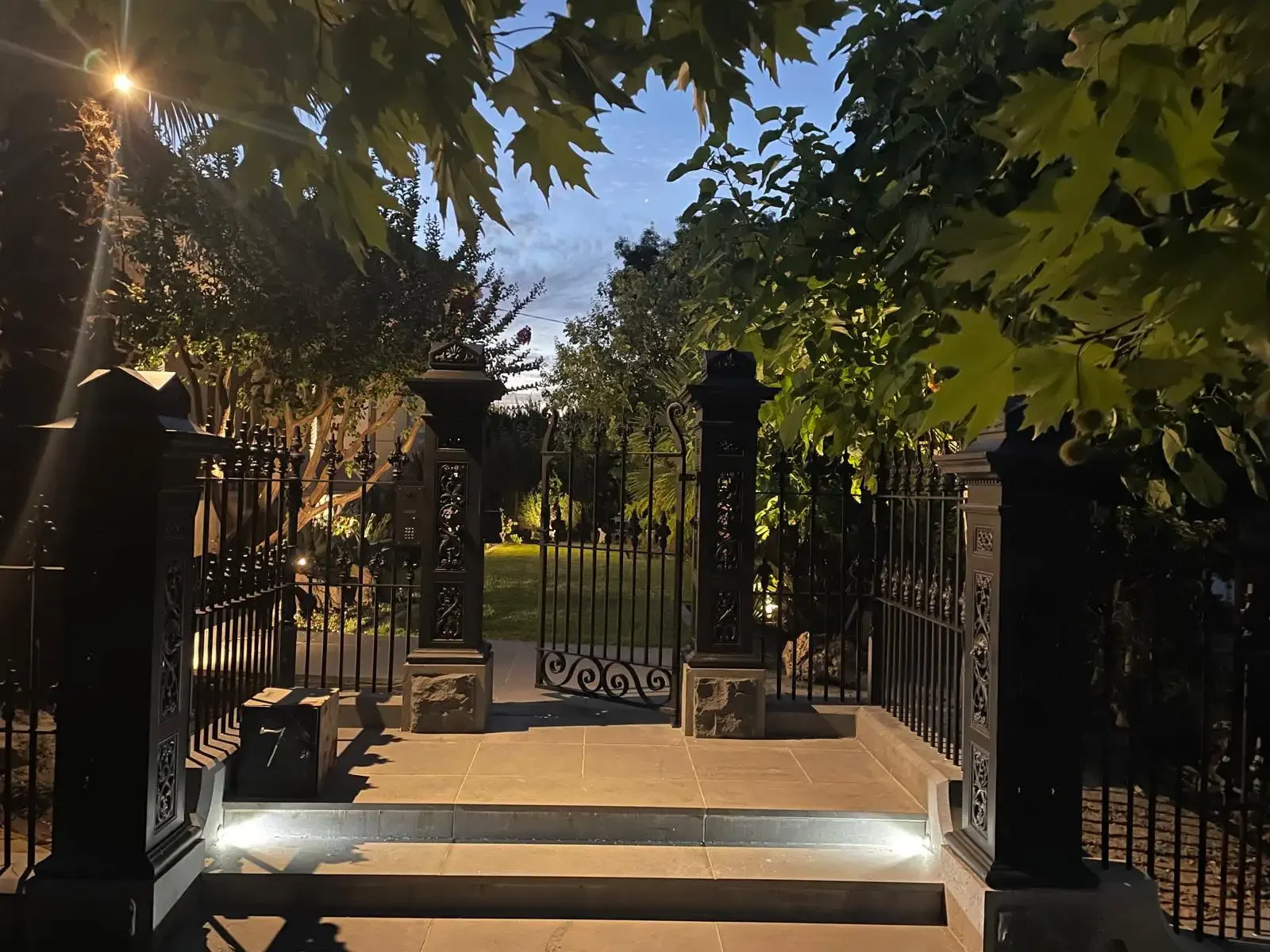 powder coated custom steel gates project in Melbourne